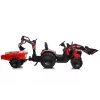 LEAN CARS accu-aangedreven graafmachine met aanhanger SX2068 rood
