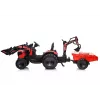LEAN CARS accu-aangedreven graafmachine met aanhanger SX2068 rood