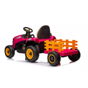 LEAN CARS Accu-aangedreven tractor BBH-030 roze