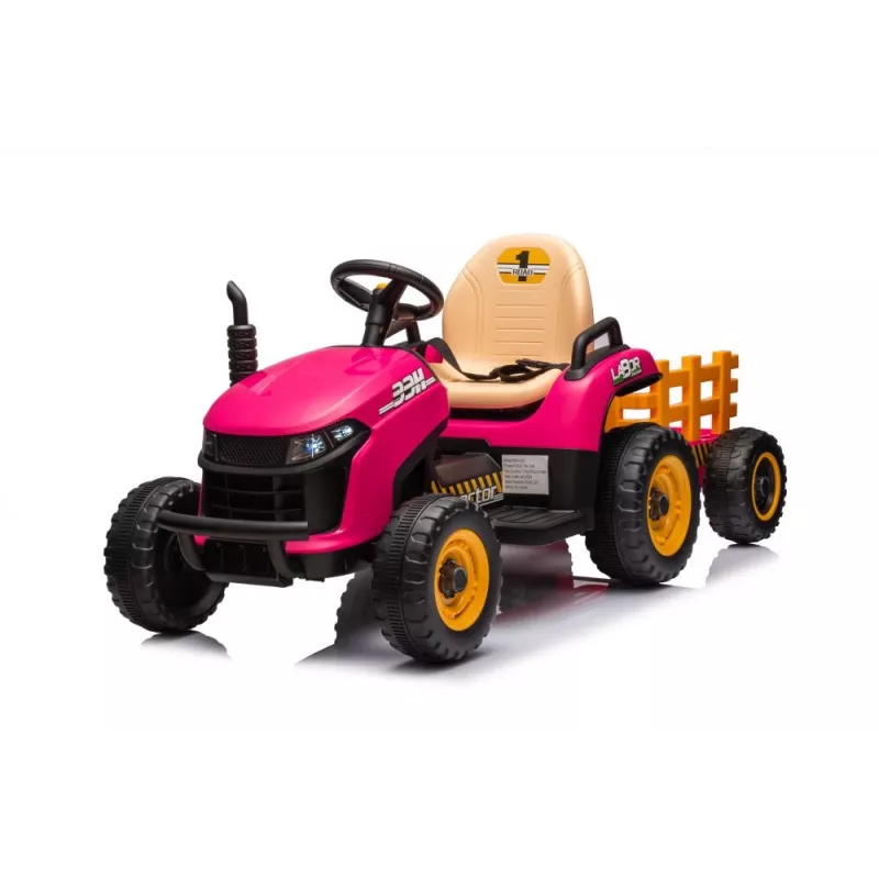 LEAN CARS Accu-aangedreven tractor BBH-030 roze