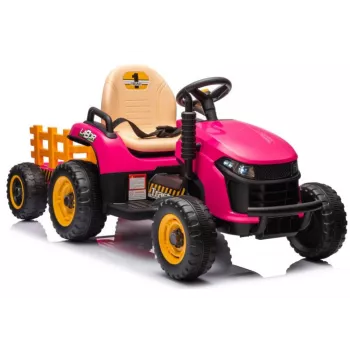 LEAN CARS Accu-aangedreven tractor BBH-030 roze