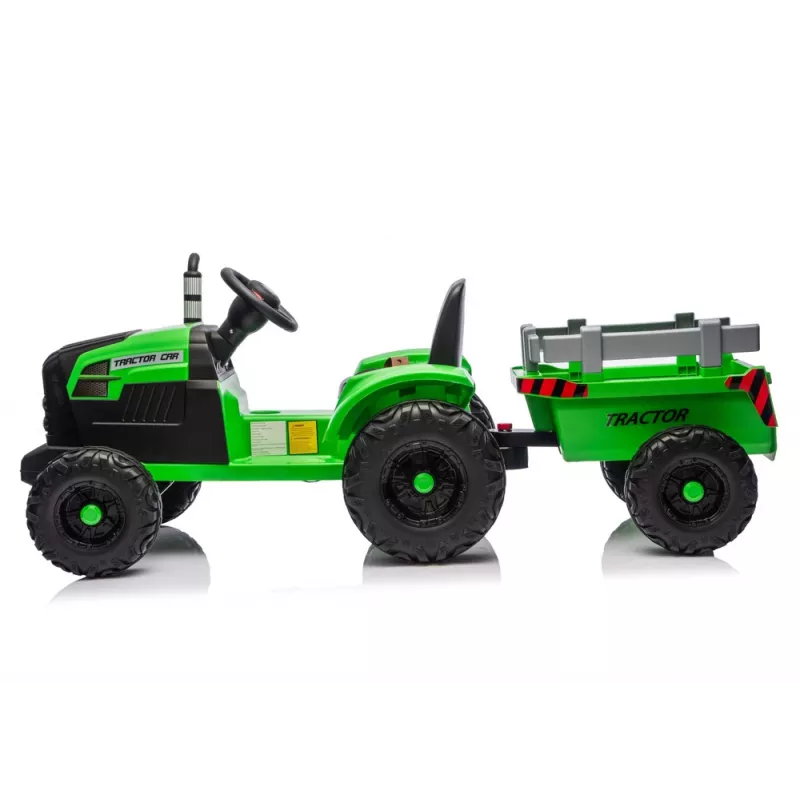 LEAN CARS CH9959B accu-tractor met aanhanger lichtgroen 24V