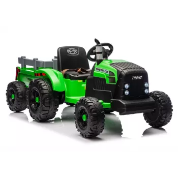 LEAN CARS CH9959B accu-tractor met aanhanger lichtgroen 24V