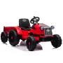 LEAN CARS Elektrische traptractor CH9959 Rood met aanhanger, LED-verlichting, afstandsbediening, radio