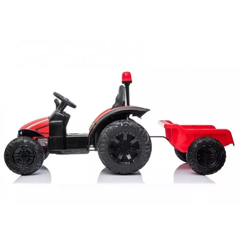 LEAN CARS Elektrische traptractor HZB-200 met aanhanger Rood