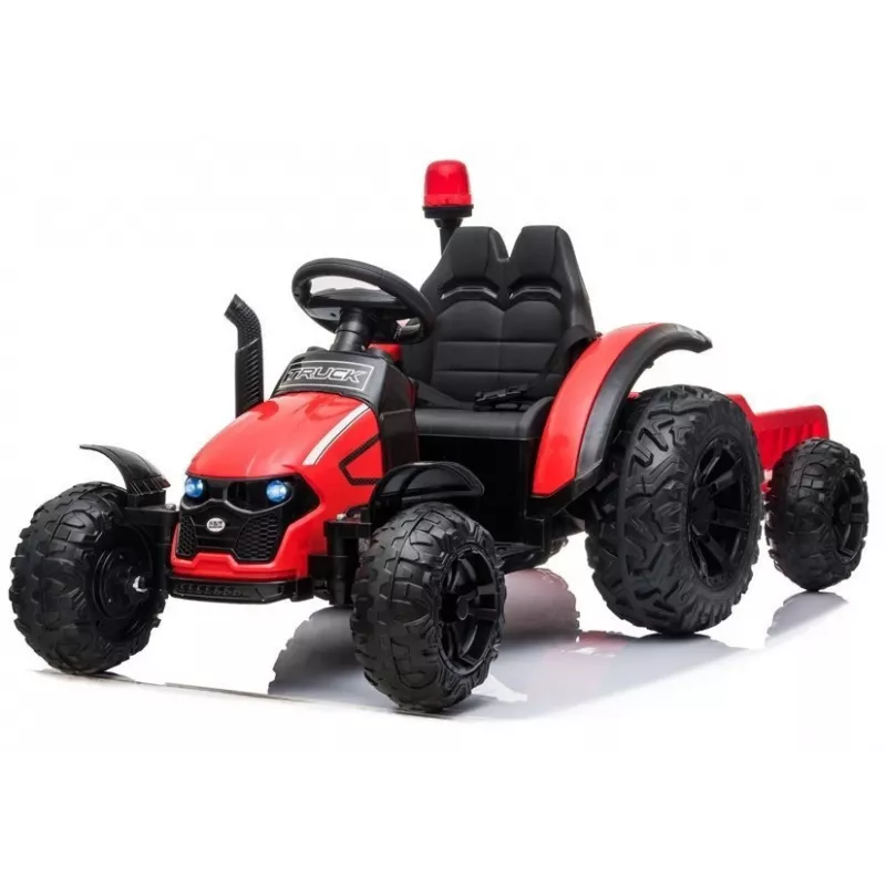 LEAN CARS Elektrische traptractor HZB-200 met aanhanger Rood
