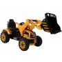 LEAN CARS Elektrische rijtractor met schepgraafmachine Oranje