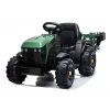 LEAN CARS Elektrische tractor met aanhanger BDM0925 legergroen