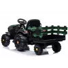 LEAN CARS Elektrische tractor met aanhanger BDM0925 legergroen