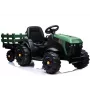 LEAN CARS Elektrische tractor met aanhanger BDM0925 legergroen