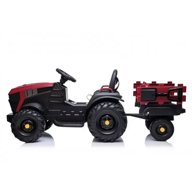 LEAN CARS elektrische traptractor met aanhanger BDM0925 rood