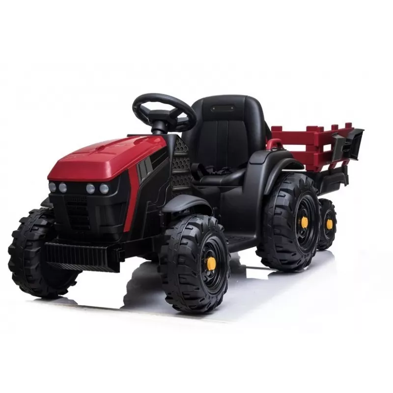 LEAN CARS elektrische traptractor met aanhanger BDM0925 rood