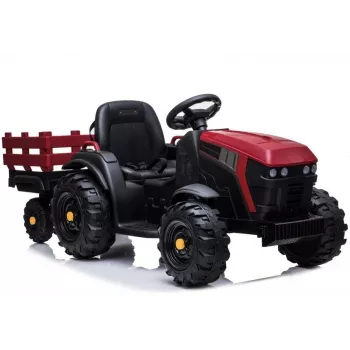 LEAN CARS elektrische traptractor met aanhanger BDM0925 rood