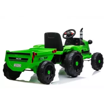 LEAN CARS Elektrische tractor met aanhanger CH9959 Groen