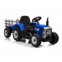 LEAN CARS Elektrische traptractor met aanhanger XMX611 Blauw