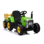LEAN CARS Elektrische traptractor met aanhanger XMX611 LED-verlichting Groen