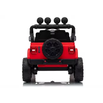 LEAN CARS Jeep Rubicon DK-JWR558 24V rode accu-aangedreven auto