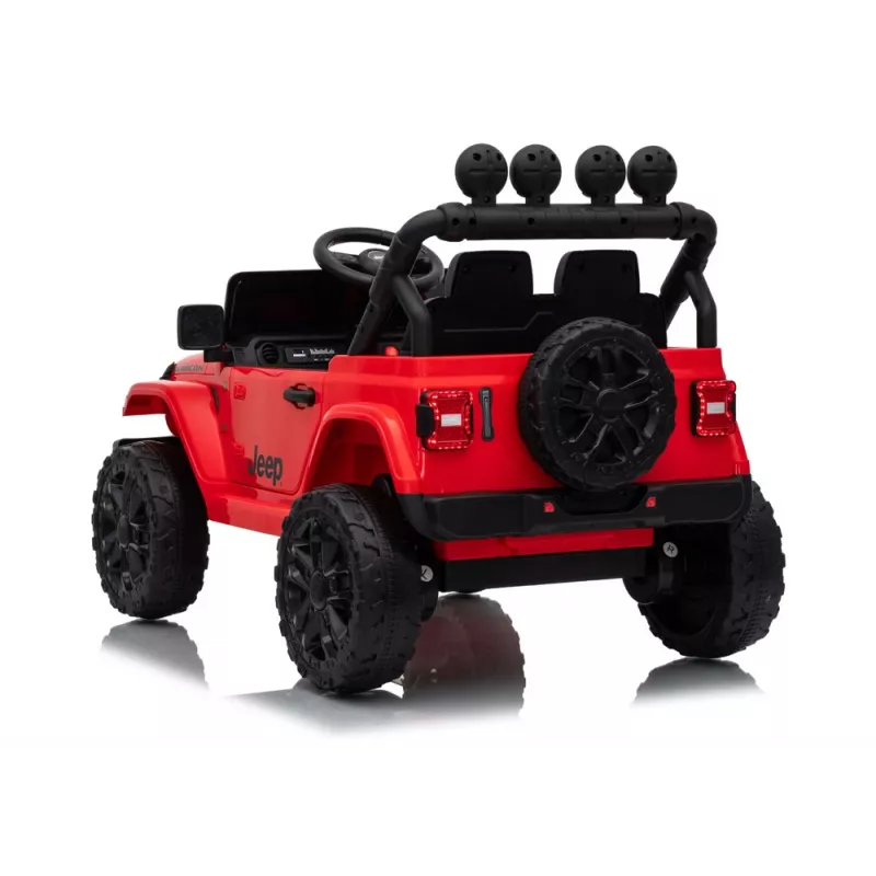 LEAN CARS Jeep Rubicon DK-JWR558 24V rode accu-aangedreven auto