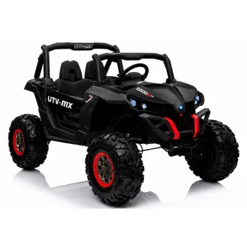 LEAN CARS Jeep XMX603 elektrische kinderauto - zwart met MP4
