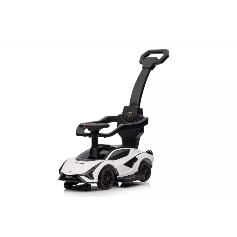 LEAN CARS Lamborghini QLS-996T ride-on duwauto met duwstang – wit