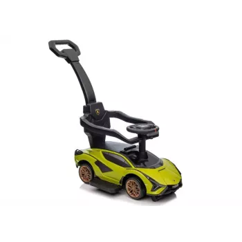 LEAN CARS Lamborghini QLS-996T ride-on met duwstang, groen