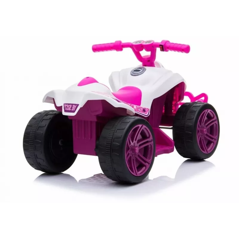 LEAN CARS TR1805 Elektrische quad om op te zitten Wit-Roze