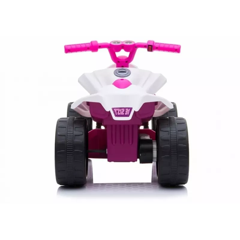 LEAN CARS TR1805 Elektrische quad om op te zitten Wit-Roze