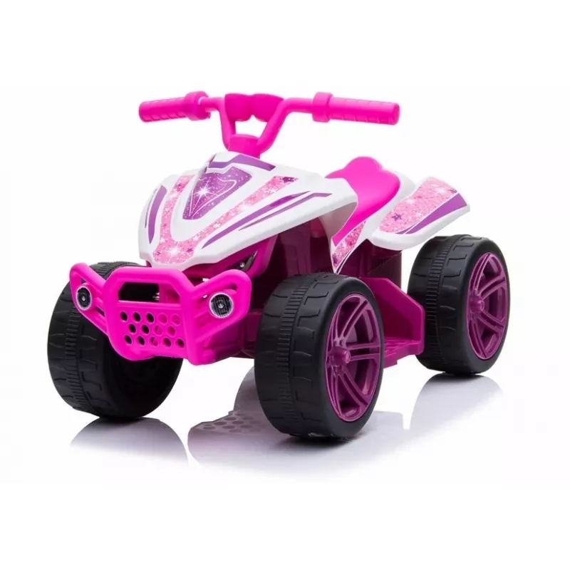 LEAN CARS TR1805 Elektrische quad om op te zitten Wit-Roze
