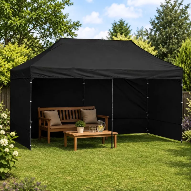 LEAN Express partytent catering bedrijfspaviljoen zwart 3x6 m