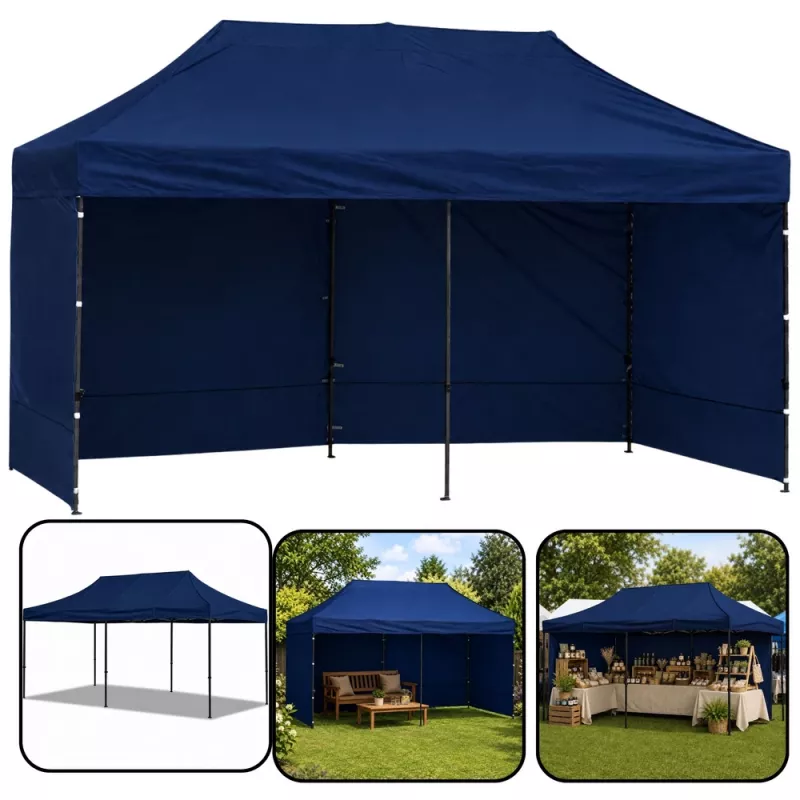 LEAN Express partytent catering bedrijfspaviljoen marineblauw 3x6 m