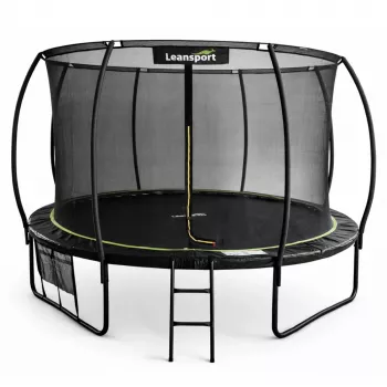 LEAN tuintrampoline met binnennet zwart en groen 366CM 12FT