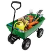 LEAN Tuintransportwagen met afneembare kiepbak groen 120 kg
