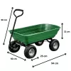 LEAN Tuintransportwagen met afneembare kiepbak groen 120 kg