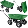 LEAN Tuintransportwagen met afneembare kiepbak groen 120 kg