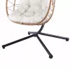 LEAN hangende schommelstoel tuin cocon met kussens schommel bruin frame