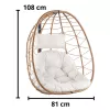 LEAN hangende schommelstoel tuin cocon met kussens schommel bruin frame