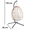 LEAN hangende schommelstoel tuin cocon met kussens schommel bruin frame