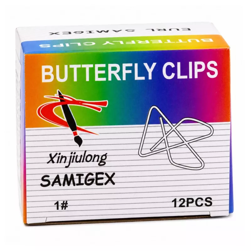 LEAN metalen vlinderklemmen voor kantoordocumenten 64 mm 12 stuks