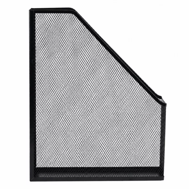 LEAN Metalen bureau-organizer standaard voor documenten en ordners, verticaal, zwart, A4