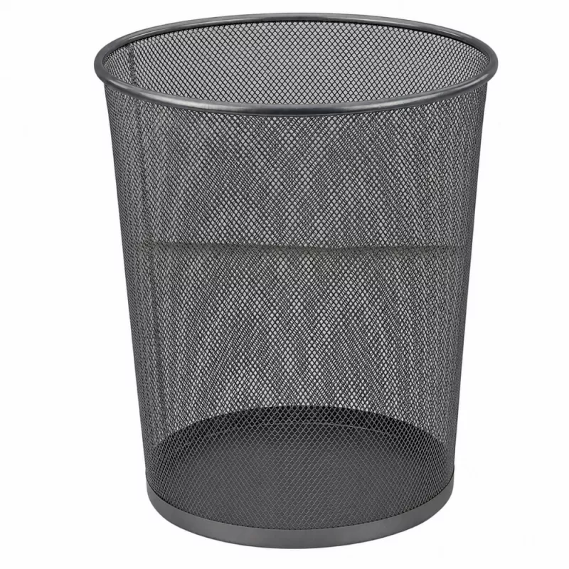 LEAN bureaupapierbak metaalgaas rond zilver 19 L