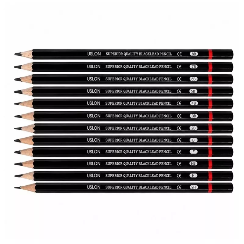 LEAN Professional set schetspotloden in metalen doos 12 stuks