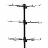 LEAN roterende display-rekhanger 6 etages op wielen zwart 40x150cm