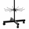 LEAN roterende display-rekhanger 6 etages op wielen zwart 40x150cm