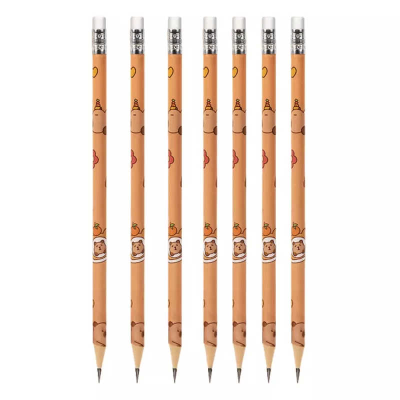 LEAN set met 30 HB grafietpotloden en capybara-gum in een tube