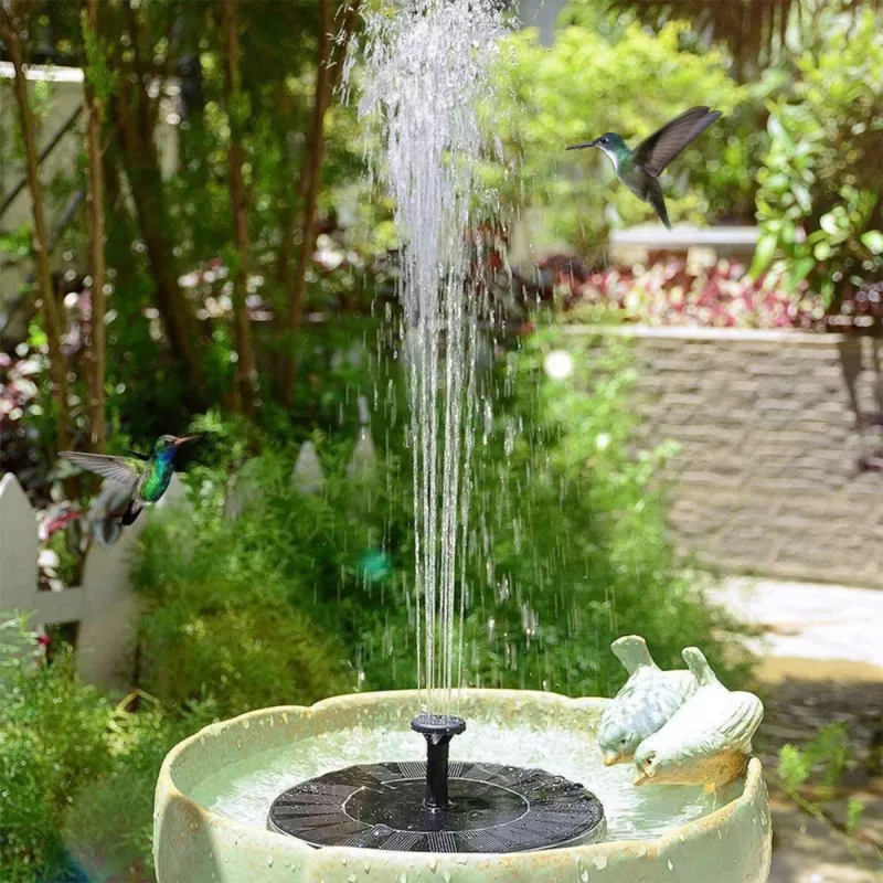 LEAN zonne-tuin fontein voor vijvers, 4 sproeiers, 180 L/h