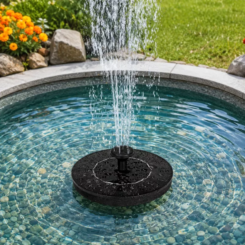 LEAN zonne-tuin fontein voor vijvers, 4 sproeiers, 180 L/h