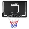 LEAN SPORT 30566 basketbalring en backboard - 90cm polycarbonaat bord, wandmontage, zwart/rood