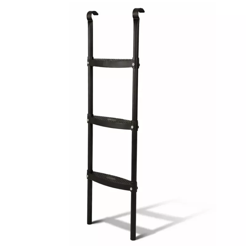 LEAN SPORT BEST 97 cm trampolineladder – 2 treden, antislip, staal, universeel passend, zwart