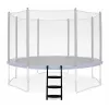 LEAN SPORT BEST 97 cm trampolineladder – 2 treden, antislip, staal, universeel passend, zwart