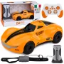LEAN TOYS 1:16 2,4 GHz 4WD RC driftauto met rookeffect, LED-lichten en geluid, oranje